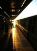 BART station at sunset