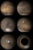 These MOC images capture what Mars typically looks like in mid-afternoon at Ls 121°. In other words, with the exception of occasional differences in weather and polar frost patterns, this is what the red planet looks like this month (October 2006)
