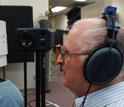 Ralph Algazi listens to an MTB recording