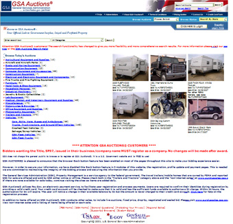 Image of GSA AuctionsÂ® website