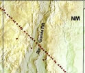 Diagonal line showing location of RISTRA seismic instruments.