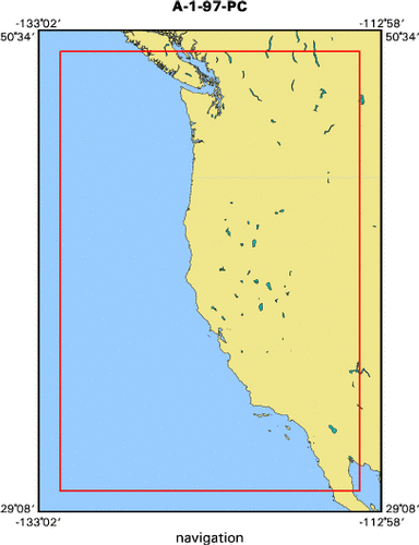 A-1-97-PC map of where navigation equipment operated