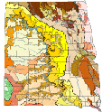 Thumbnail map depicting environmental data and link to Map Catalog Environmental Collection