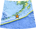 Small map showing earthquake