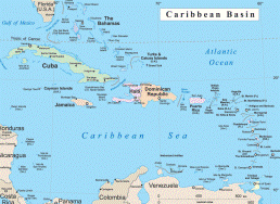 Map of Caribbean