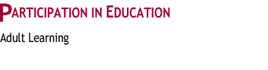 Participation in Education
: Adult Learning
 
