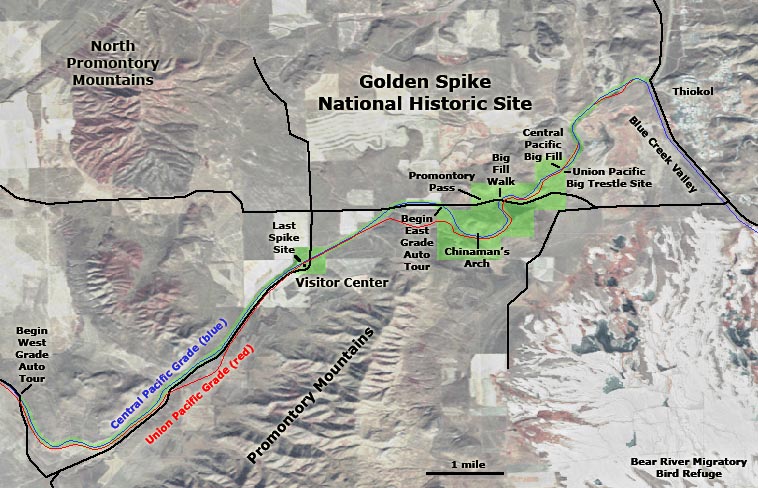 Map of Golden Spike National Historic Park