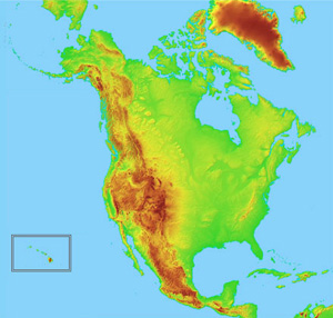 Graphic showing sample elevation map
