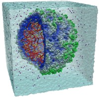 illustration depicting the virus simulation