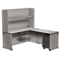 Harmony L-Shaped Right Return Workstation with Open Shelf