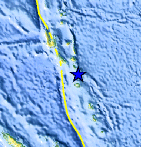 Small map showing earthquake