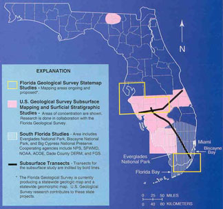 Map of Florida showing study sites