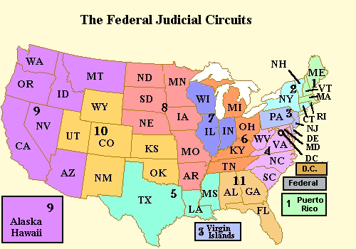 Map of Federal Judicial Circuits