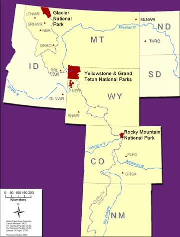 Map of the Rocky Mountain site