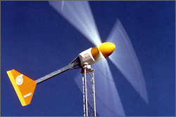 Photo of a small wind turbine