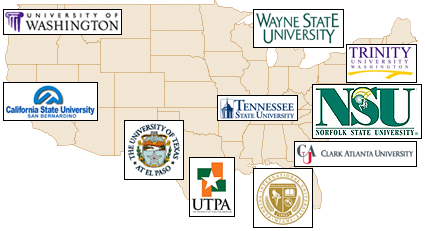 Map of Institution locations