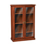 Baritone 35 in. W x 15 in. D Four Shelf Glass Door Bookcase