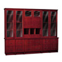 Concerto 101 in. W File/Lateral/File Library Wall Unit with Glass Doors
