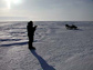 researcher in the arctic