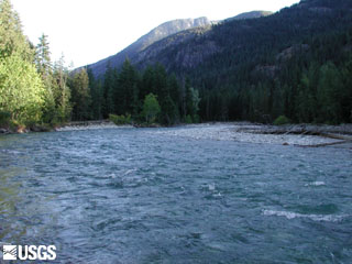 Photo of the Stehekin river in North Cascades National Park.
