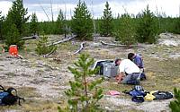 Seismic station, 2003 experiment at Norris Geyser Basin, Yellowstone National Park