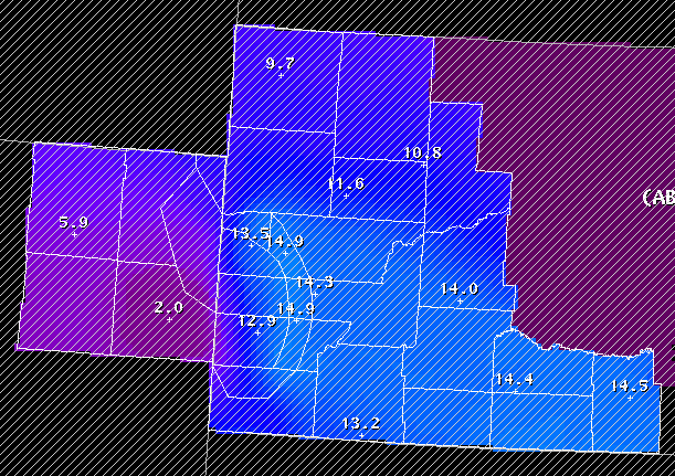 Snowfall Forecast March 17, 2006