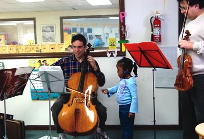   Children at a music class				