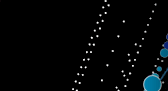 Image of a path of a neutrino recorded at the South Pole.  For more information and the photo credit, please see the Acknowledgments.