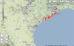 Non-real-time water data map