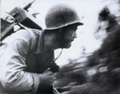 A WWII Marine in action.