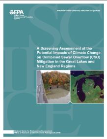 Cover of the Climate Change on Combined Sewer Overflow Document