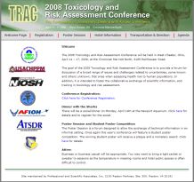 Snapshot of the TRAC Home Page with link