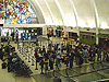 Passengers wait to depart from Louis Armstrong New Orleans International Airport in advance of Hurricane Gustav.