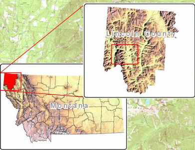 image showing location of Libby relative to Montana
