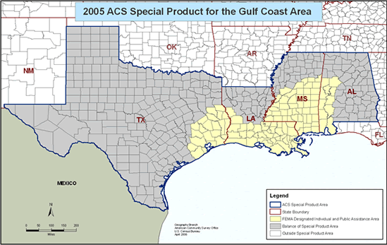 2005 ACS Special Product for the Gulf Coast Area