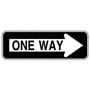 ONE WAY RIGHT POINTING ARROW Sign