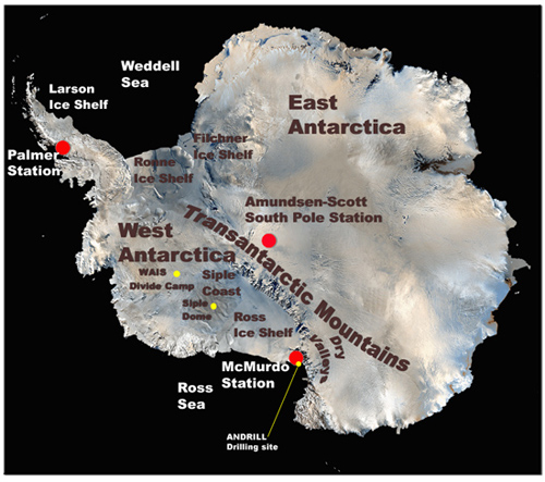 U.S. Antarctic Program, 2006-2007:  Sites of major activities