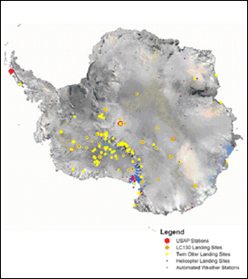 U.S. Antarctic Program, 2004-2005: Sites of Major Activities