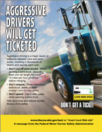 "Aggressive Drivers Will Get Ticketed" Poster/Print Ad