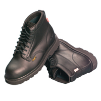 SHOEWSBO03MBK - 6 in. Black Leather Steel-toe Boot, Style 1400