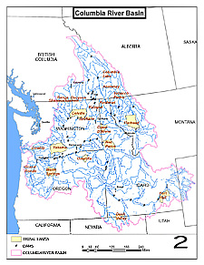 Map of Columbia River Basin