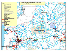 Map of Toxics Information in Columbia River Basin