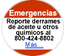 Emergencias - Reporte derrames de aceite u otros químicos al 800-424-8802