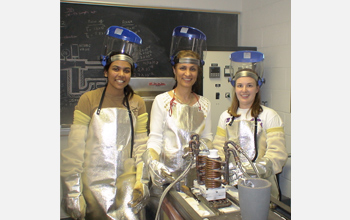 Photo of Lakshmi J. Vendra (left) and Judy Brown (right) who help Dr. Rabiei 's research.