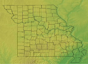 Topographic Map of Missouri