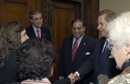 Secretary Gutierrez Deputy Secretary Sampson and friends and family of Assistant Secretary Sandy K. Baruah 