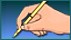 hand with pen