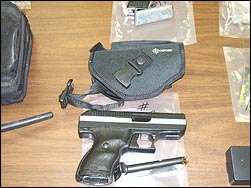 One of the weapons seized during the investigation.