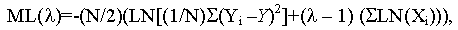 Formula to determine the lambda.