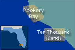 Map of Ten Thousand Islands and Rookery Bay